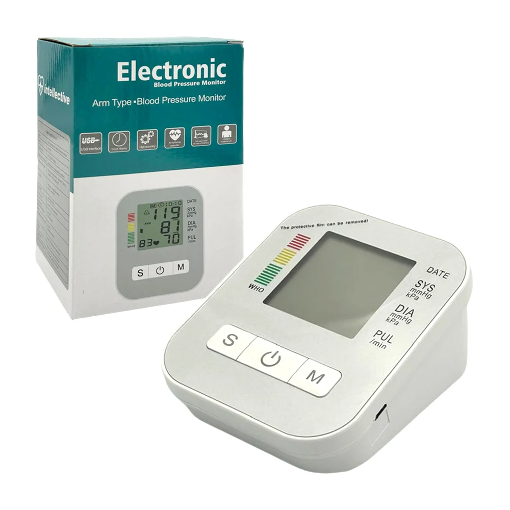 Baumanómetro eléctrico medidor de presión arterial con pantalla digital, para el brazo / electronic blood pressure monitor / b06e / ak-b06 / bk-606e
