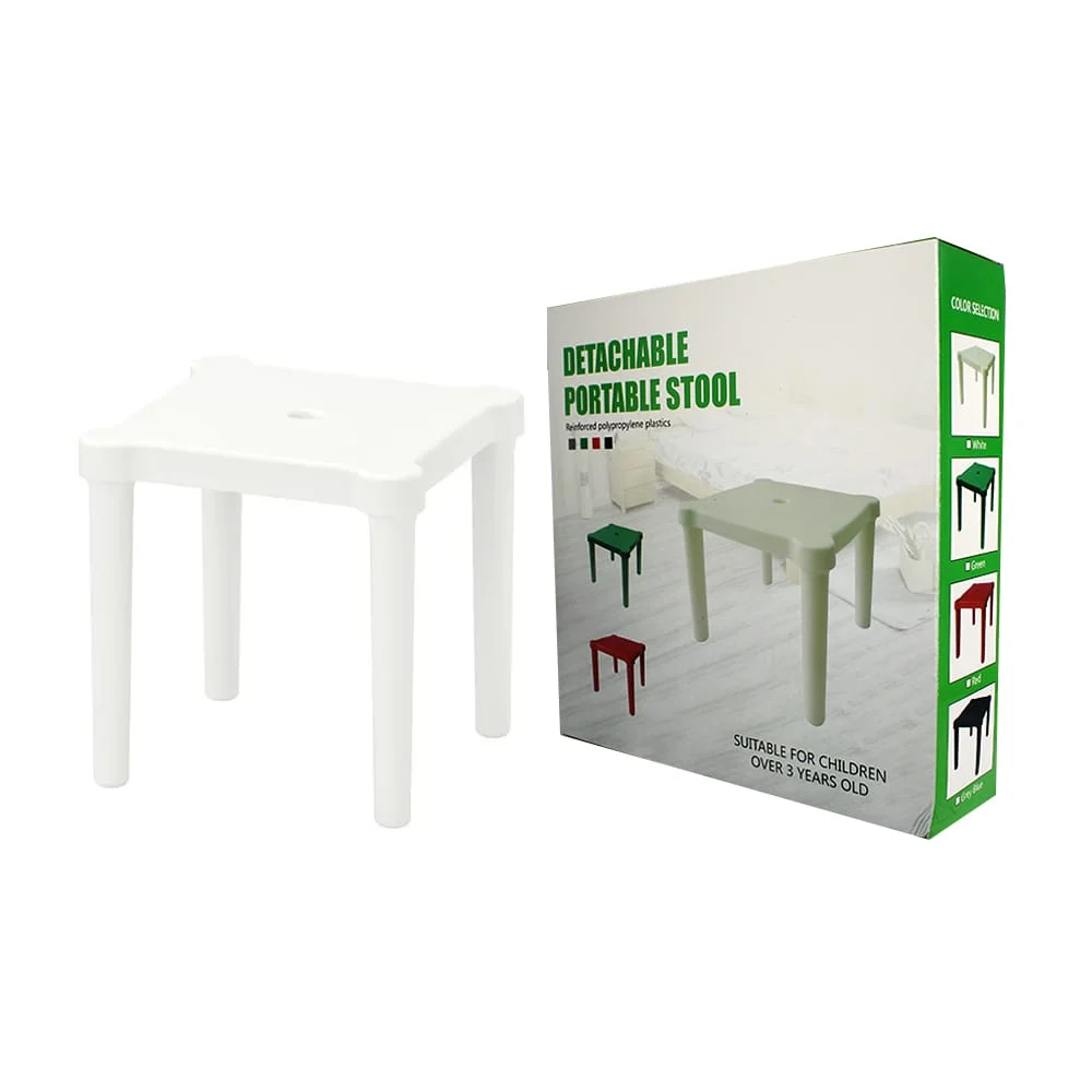 Banco desmontable de plástico reforzado, variedad de colores / detachable portable stool / 5879