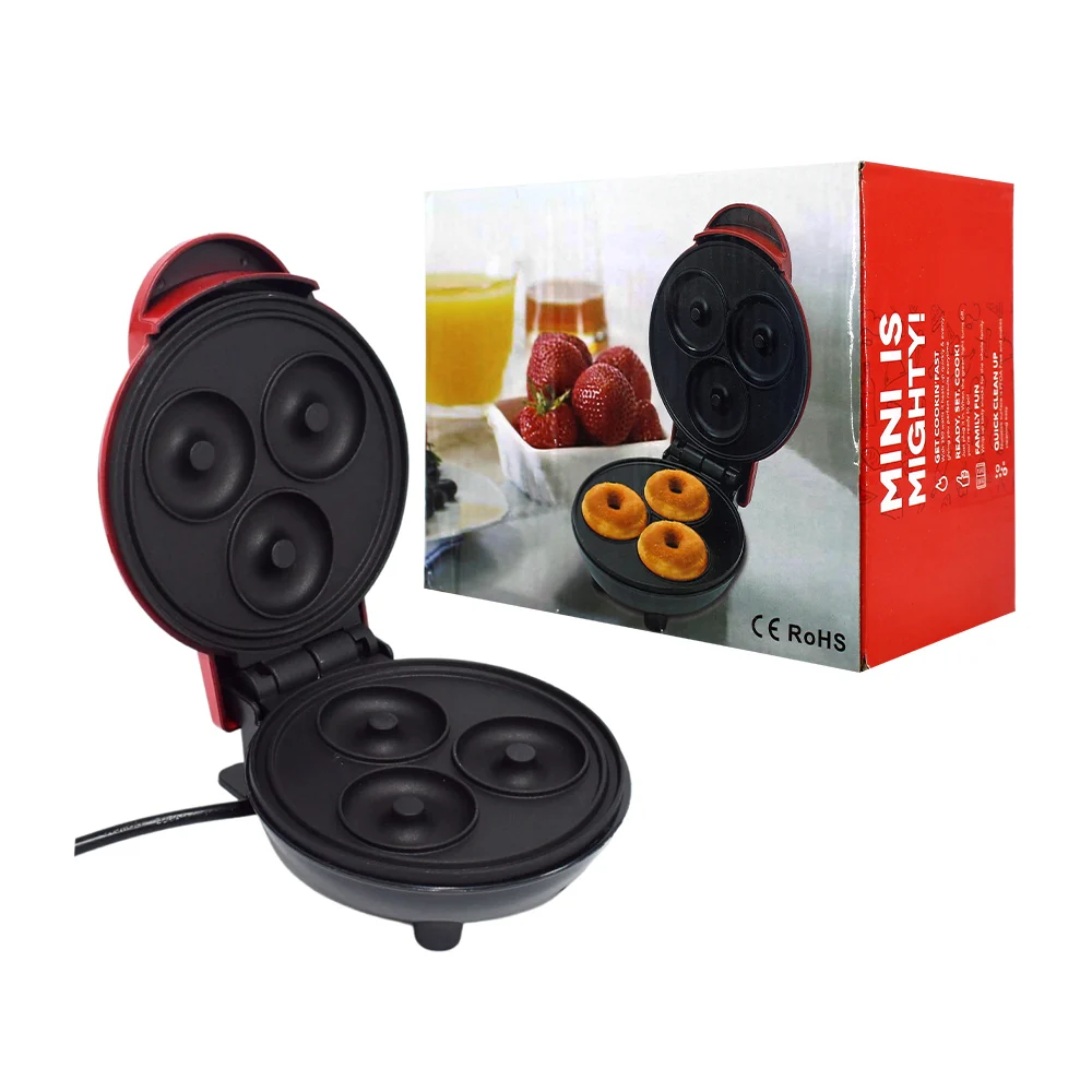 Máquina exprés para hacer 3 mini donas 350 watts, variedad de colores / mini maker donut / cfl-1701 / ks-46d / 621691 / v3-043