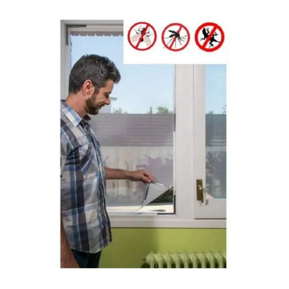 Malla mosquitero + cinta doble cara, 1.50x1.80m / magnetic mosquito net 81017