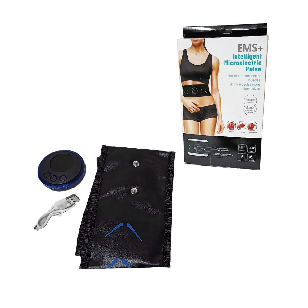 Faja cinturón inteligente ems+ con pulsaciones micro eléctricas, almohadilla de hidrogel, 6 modos y cargador usb / 81025