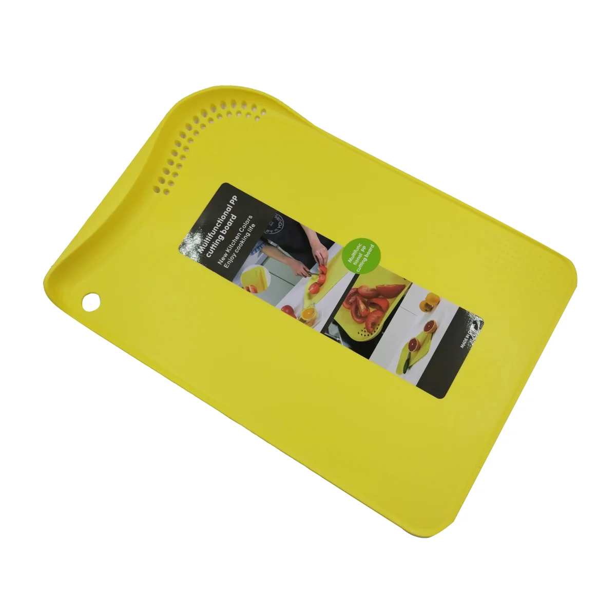 Tabla grande multifuncional de cocina para picar con colador para líquidos, variedad de colores / cutting board / 81045