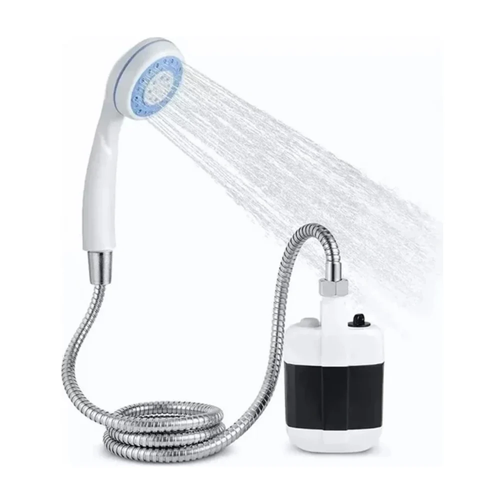 Regadera portátil con batería recargable para exteriores con cabezal de ducha, manguera y bomba sumergible / portable outdoor shower / mp-269 / 810148 / hsq-70