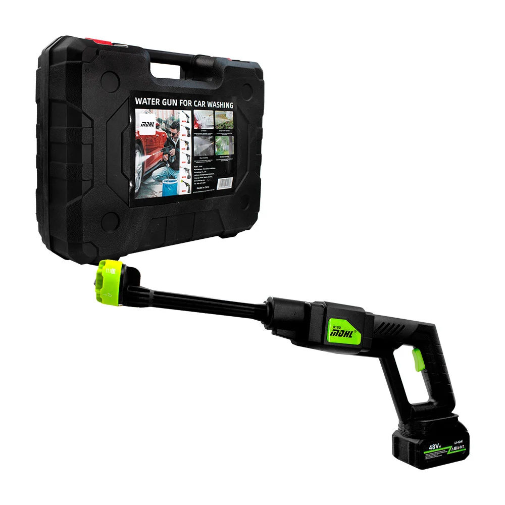 Estuche con pistola hidrolavadora inalámbrica a presión para carro, con batería de 48v, boquilla, manguera y tanque para detergente, variedad de diseños / 8106.h / 8100 / 8106 / mdhl