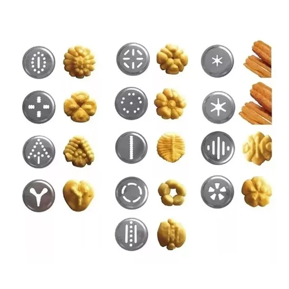 Set de repostería multifuncional con pistola y puntillas intercambiables para decorar / cookie press and icing set