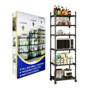 Estante organizador metálico multifuncional de 6 niveles 168x42x33cm …