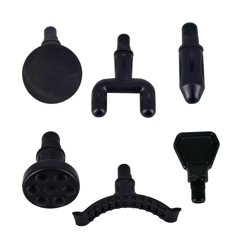 Pistola eléctrica masajeadora con 5 cabezales intercambiables / massage gun / 81181