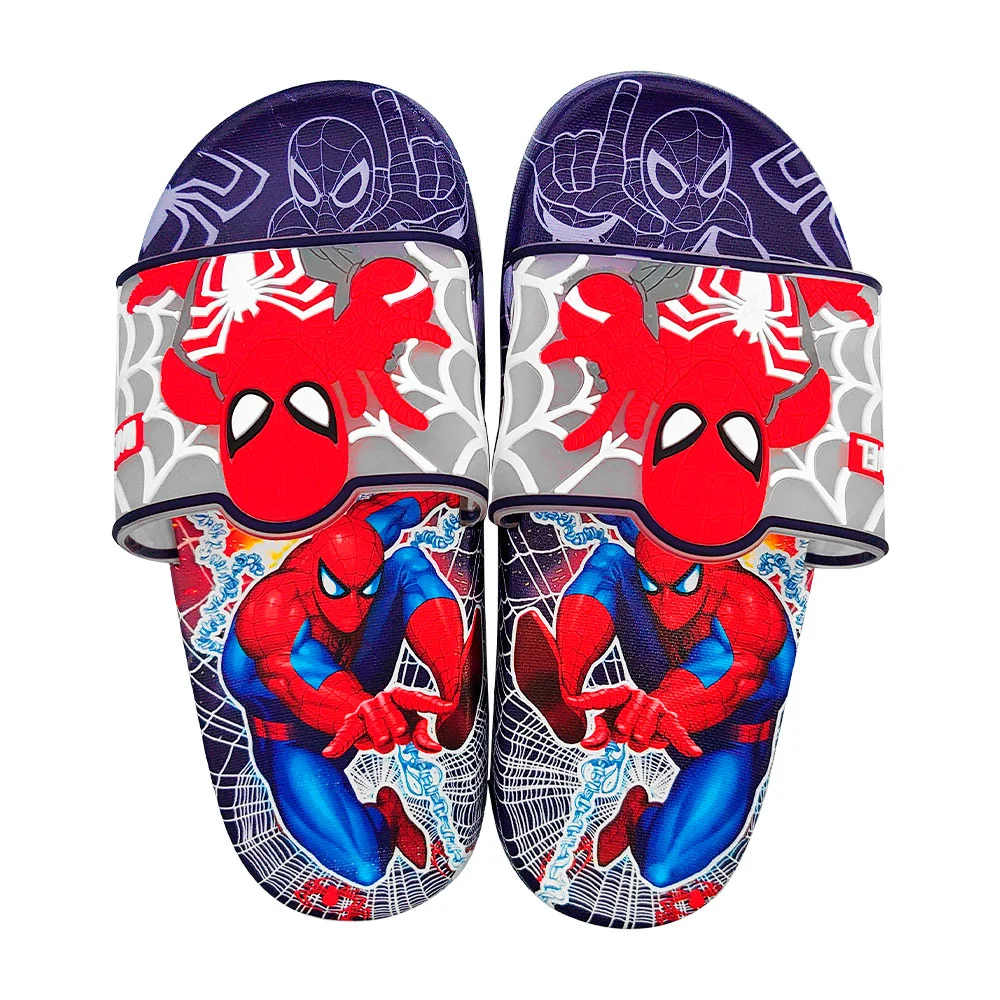 Par de sandalias tipo chanclas infantiles con diseño de spider-man / 81261