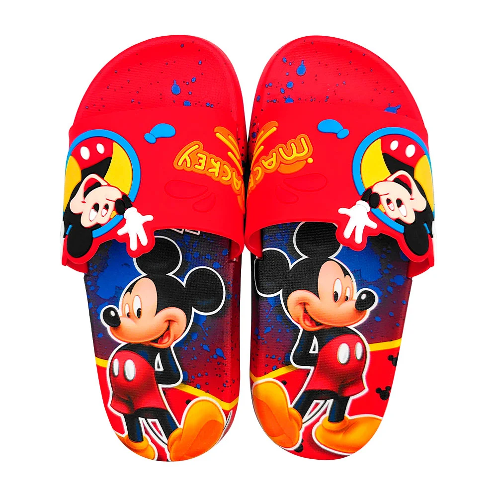 Par de sandalias tipo chanclas infantiles con diseño de mickey mouse / 81265