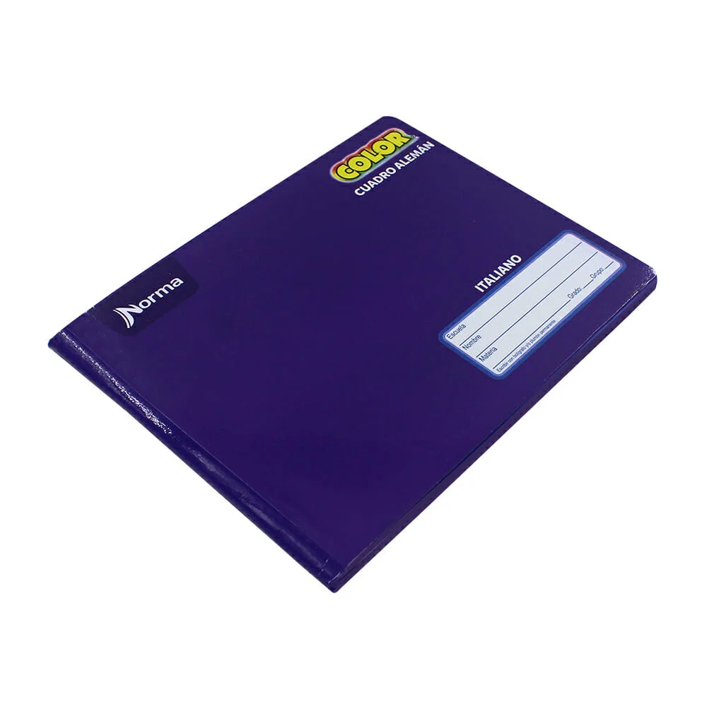 Cuaderno profesional norma color 360 cosido alemán 100 hojas cuadro, variedad de colores