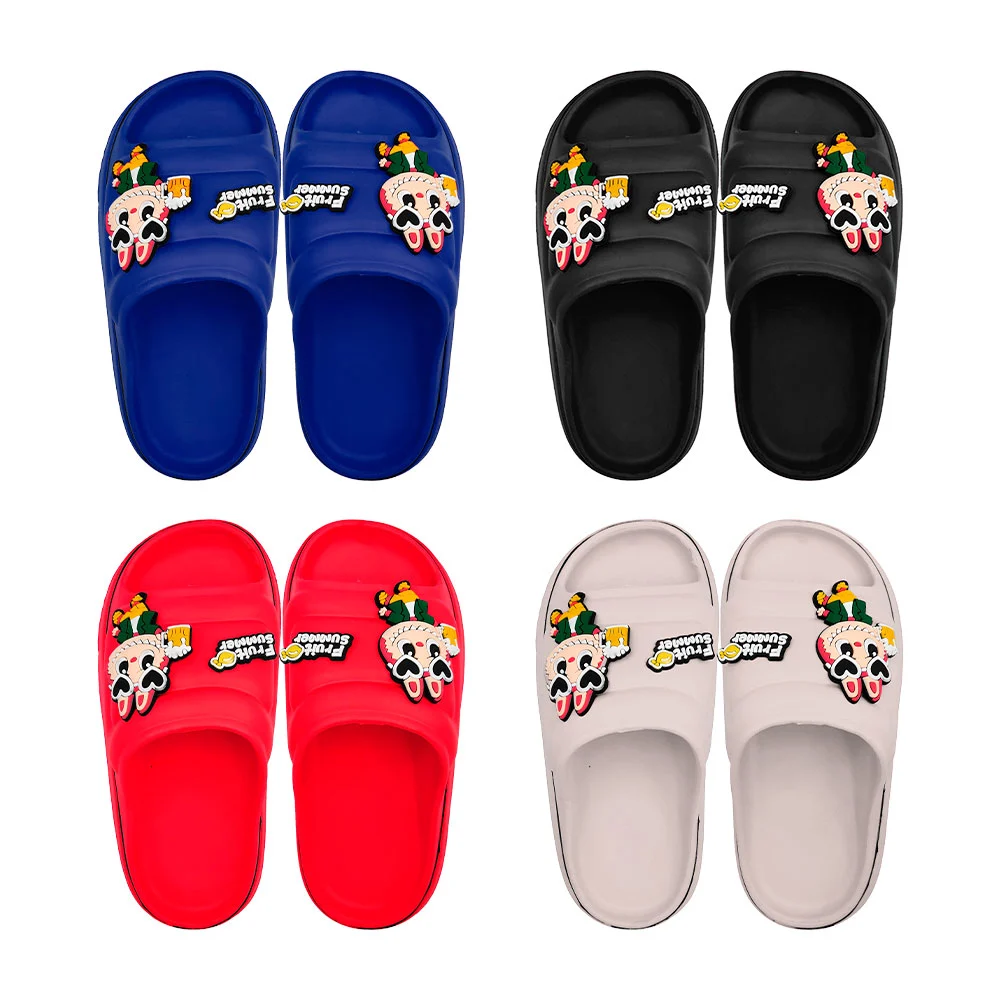 Par de sandalias tipo chanclas infantiles con diseño de labubu fruit summer, variedad de colores / 81405