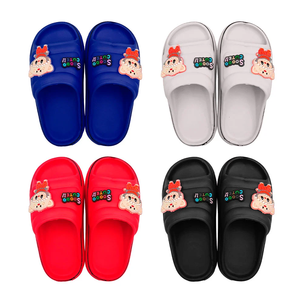 Par de sandalias tipo chanclas infantiles con diseño de labubu soooo cute, variedad de colores / 81406