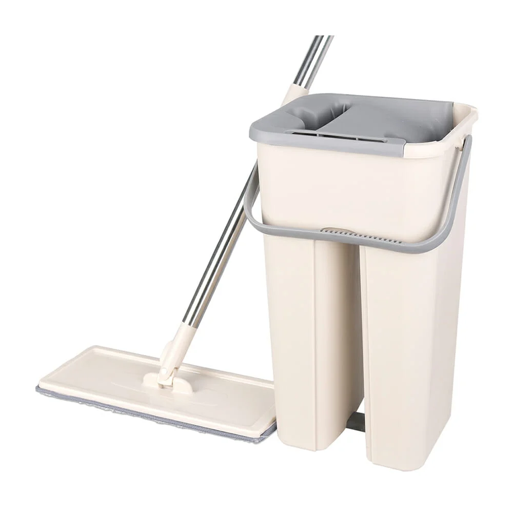 Mopa plana de microfibra con bastón y repuesto para limpieza / mop scratch clean mop / tb
