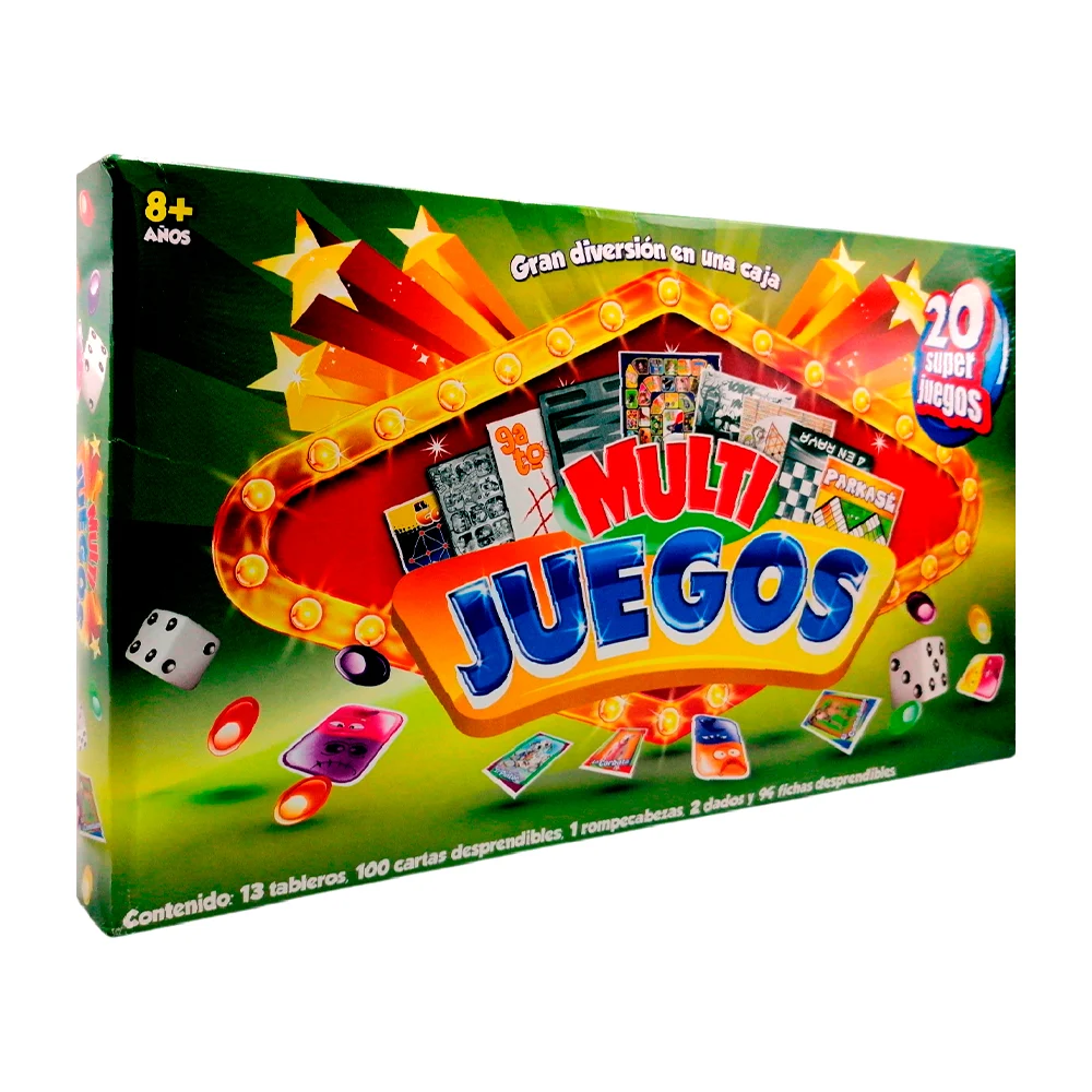 Juego de mesa con 20 multijuegos, variedad de accesorios / 853