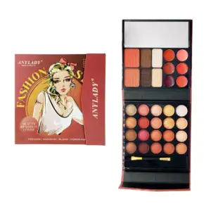 Mini paleta de sombras con 32 colores, espejo y brocha aplicadora, 56…