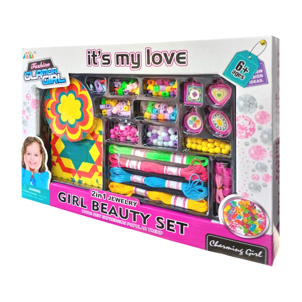Set de belleza con variedad de accesorios para realizar pulseras o peinados / glamor girl / 868-20