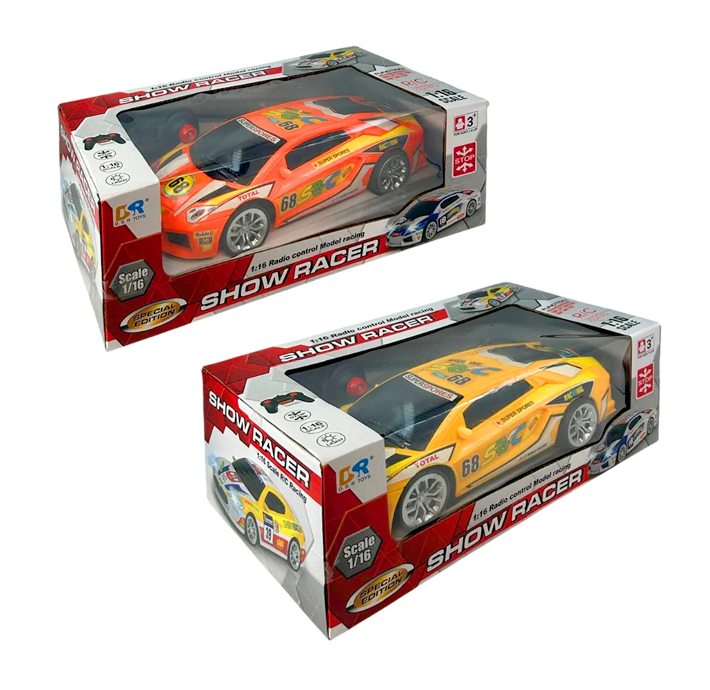 Carro radio control tipo deportivo de juguete, scale 1:16, variedad de colores  / show racer