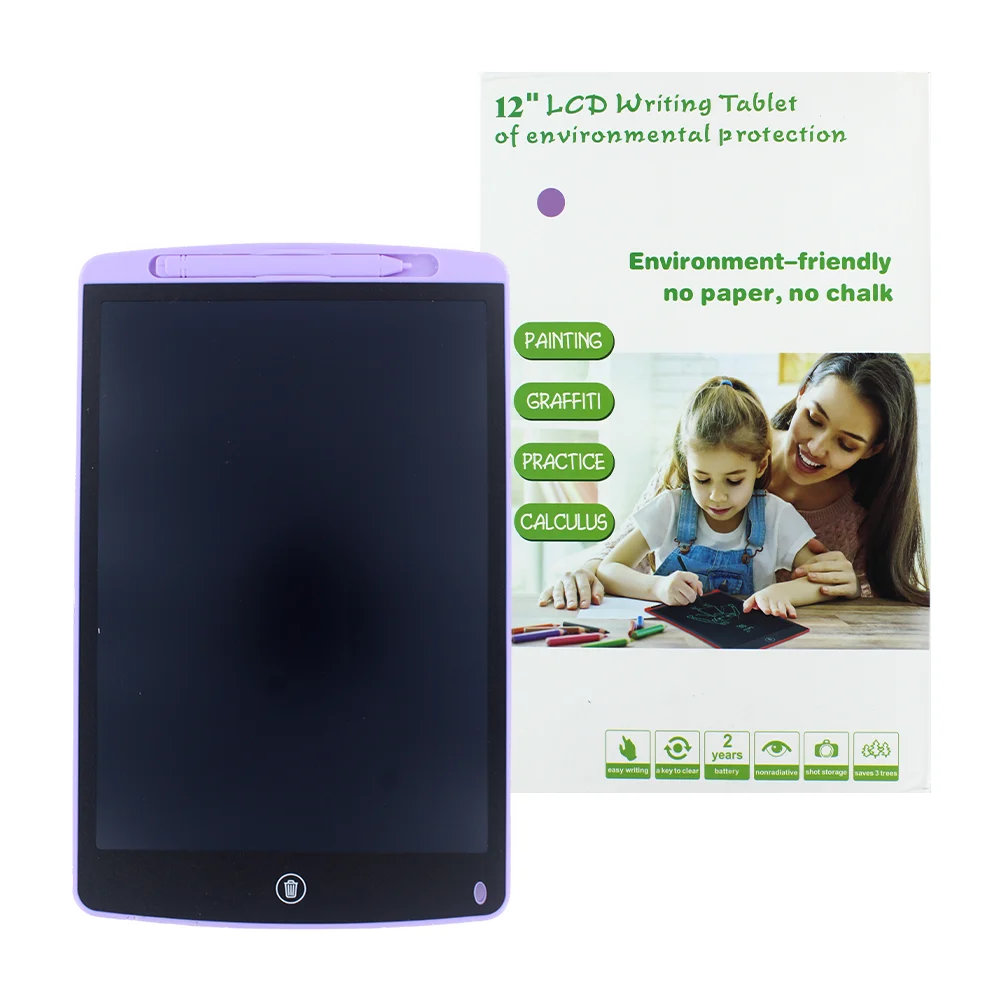 Pizarrón mágico con pantalla lcd de 12 pulgadas, variedad de colores / dj-8787 / 80884 / tlcd12p