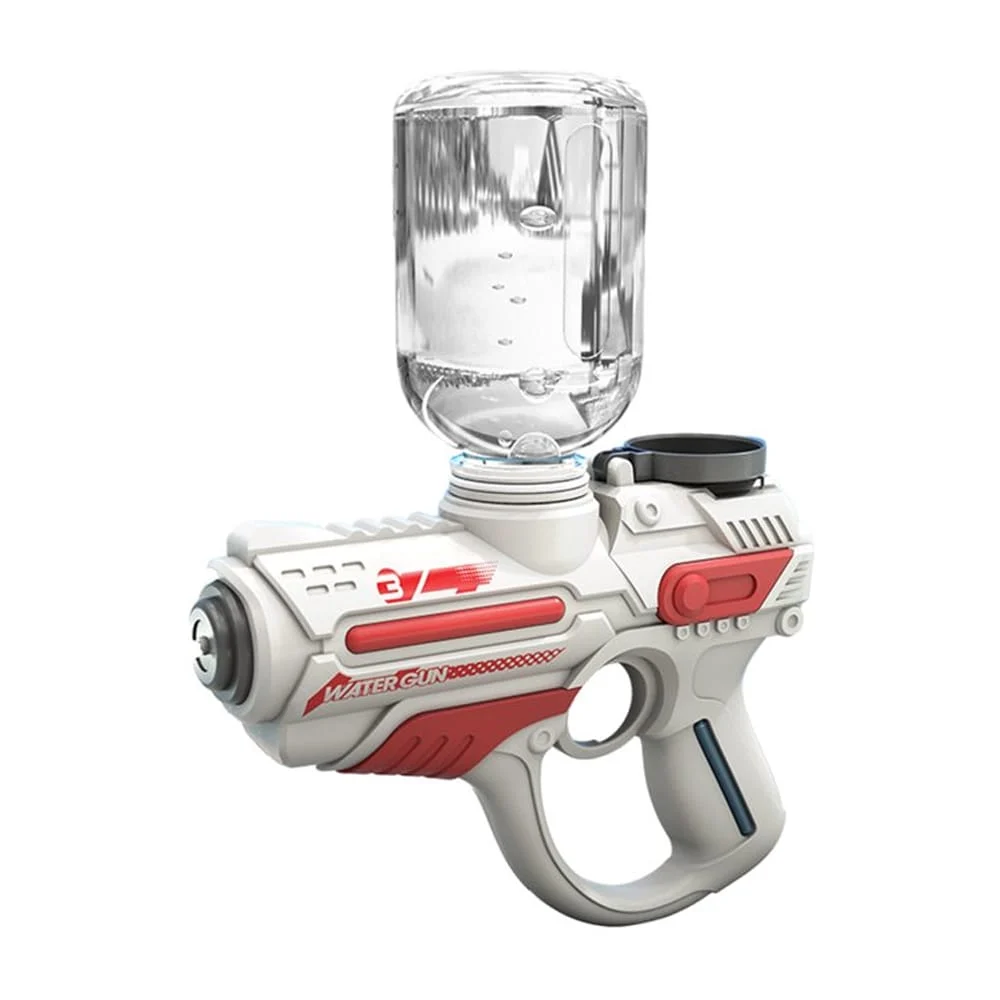 Pistola de agua eléctrica con función manual y automática + recipiente con capacidad de 200ml / electric water gun 18cm