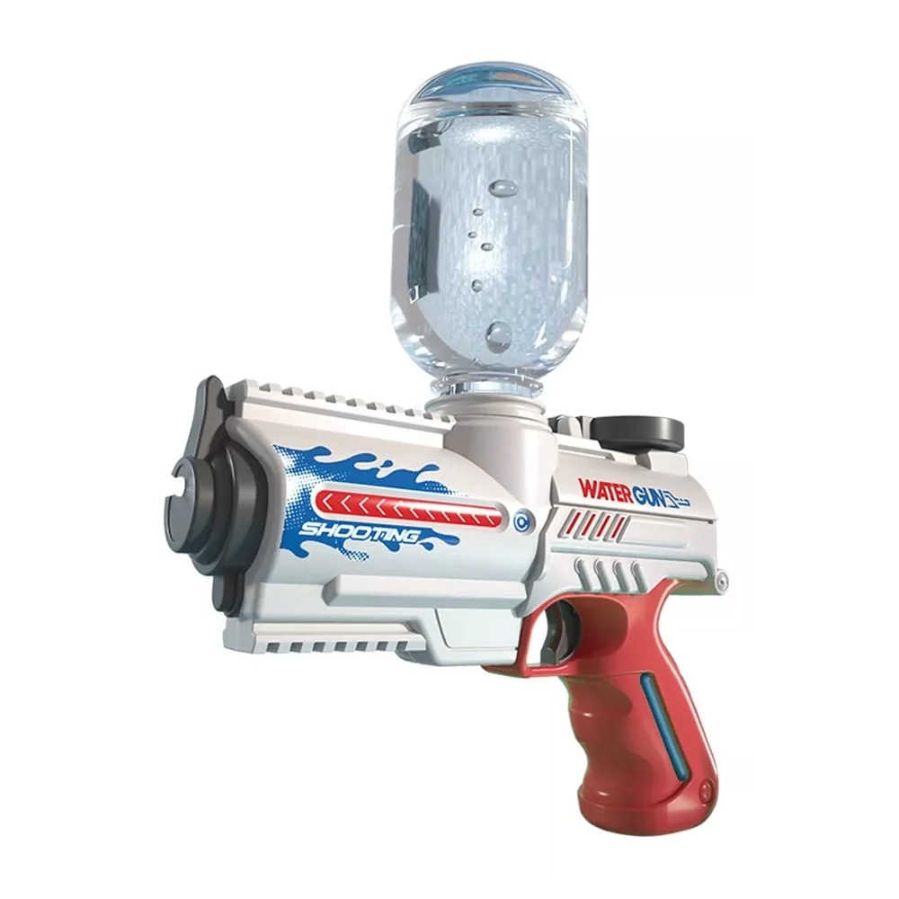 Pistola de agua eléctrica con función manual y automática + recipiente de 200ml, variedad de colores / electric water gun 18cm