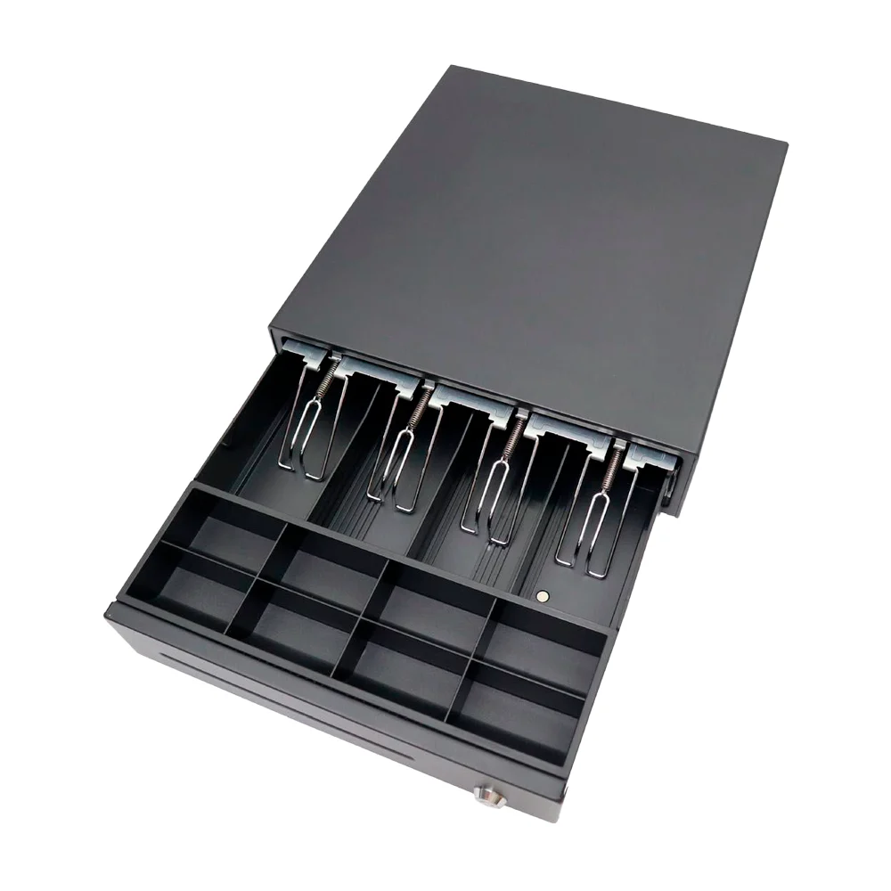 Gaveta cajón metálico eléctrico para guardar dinero, 40.5x41.5x14.8cm / cash drawer