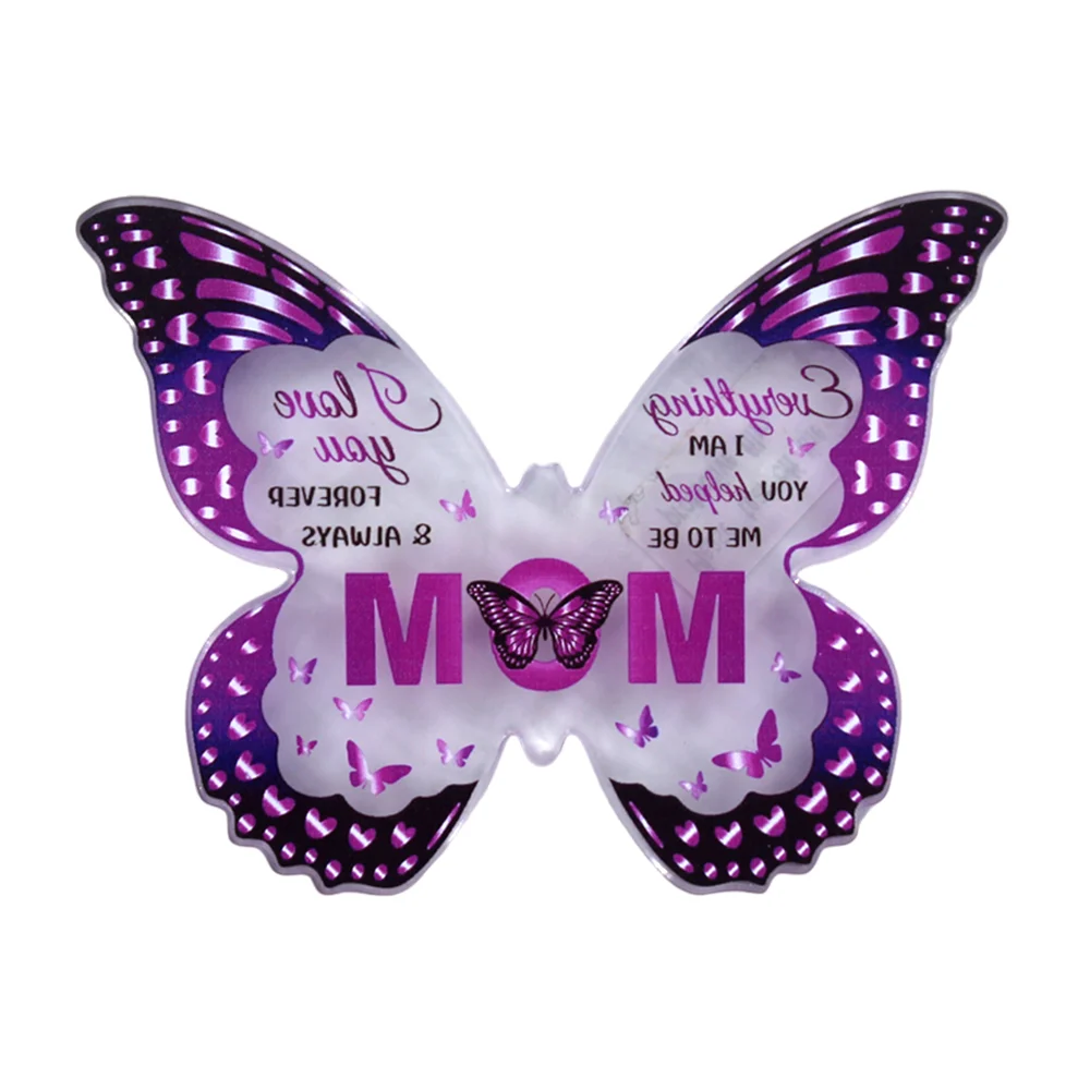 Adorno de acrílico, en forma de mariposa, con temática del día de las madres / 90204