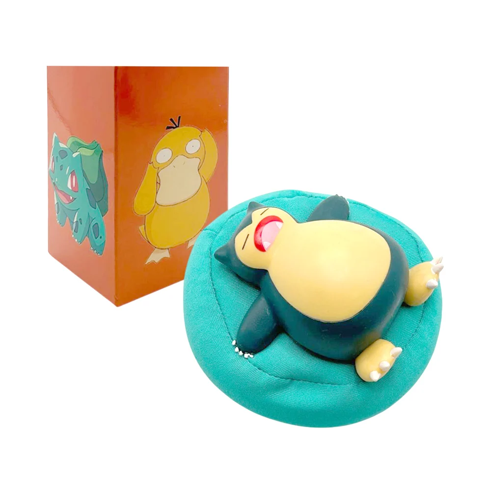 1pza Figura coleccionable chica con forma de pokémon dormilón sobre puff, variedad de modelos / 90262