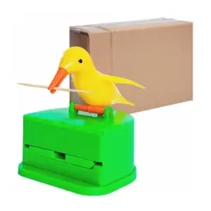Dispensador de palillos manual con forma de pájaro + paquete con pali…
