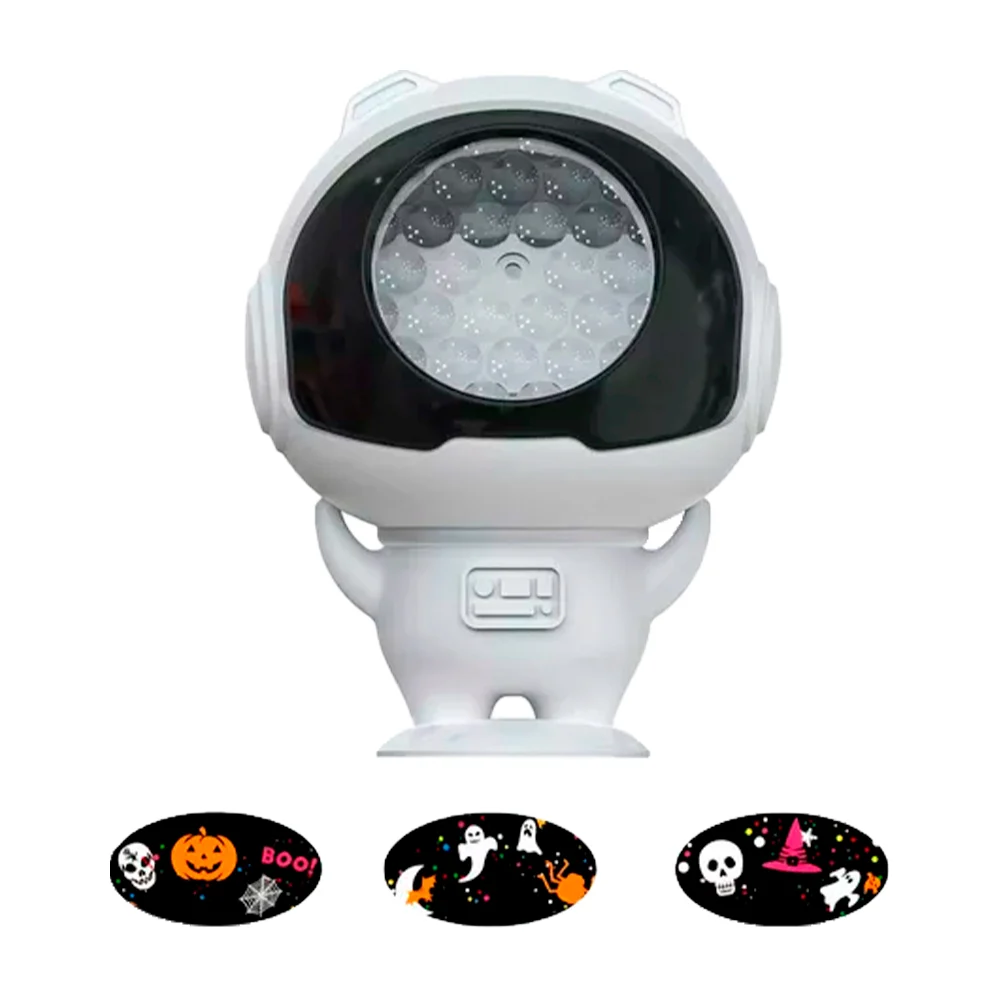Proyector led láser en forma de astronauta 12cm con proyección temática halloween / led projection light
