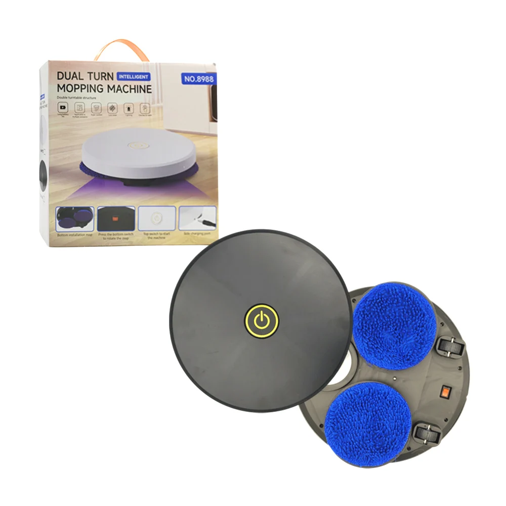 Robot barredor inteligente de doble giro con 2 mopas de microfibra / dual turn mopping machine / 8988