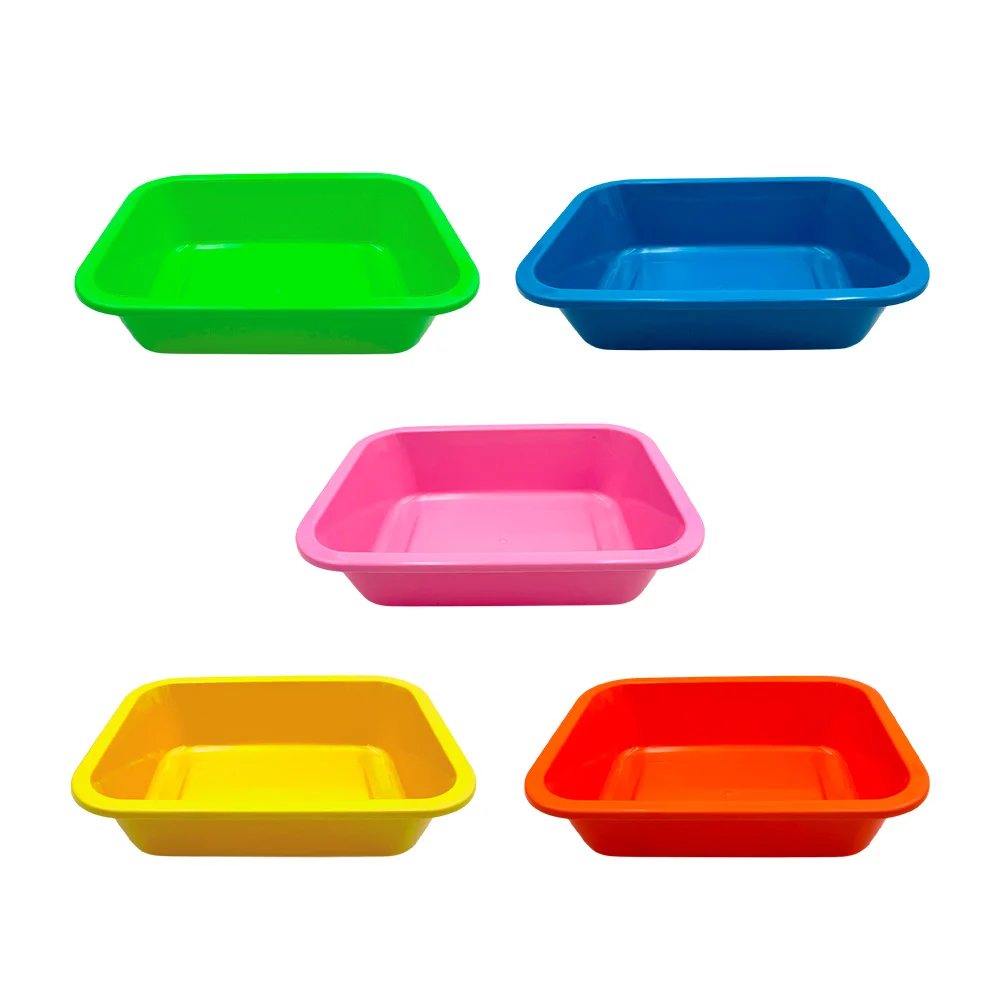 Bandeja - charola rectangular mediana de plástico, multifuncional, variedad de colores / cosmo plastik / 916383