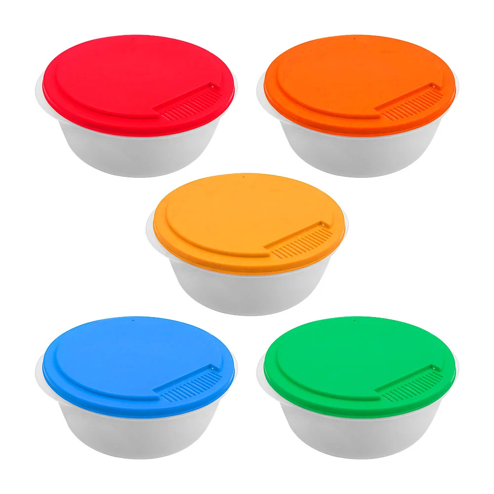 Tupper redondo chico con escurridor, variedad de colores / cosmo plastik