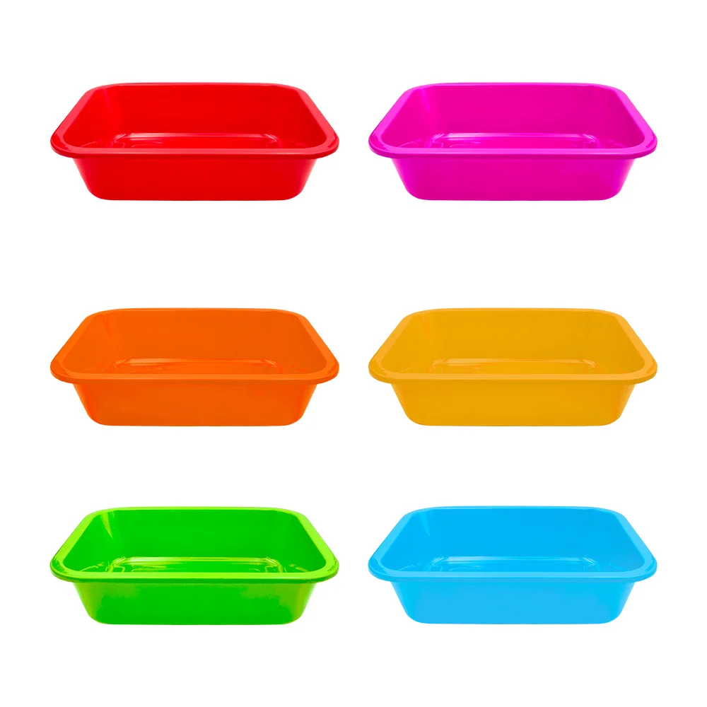 1pza Charola rectangular grande, plástica, lisa, multifuncional, variedad de colores / 32x25cms / charola rect multi g