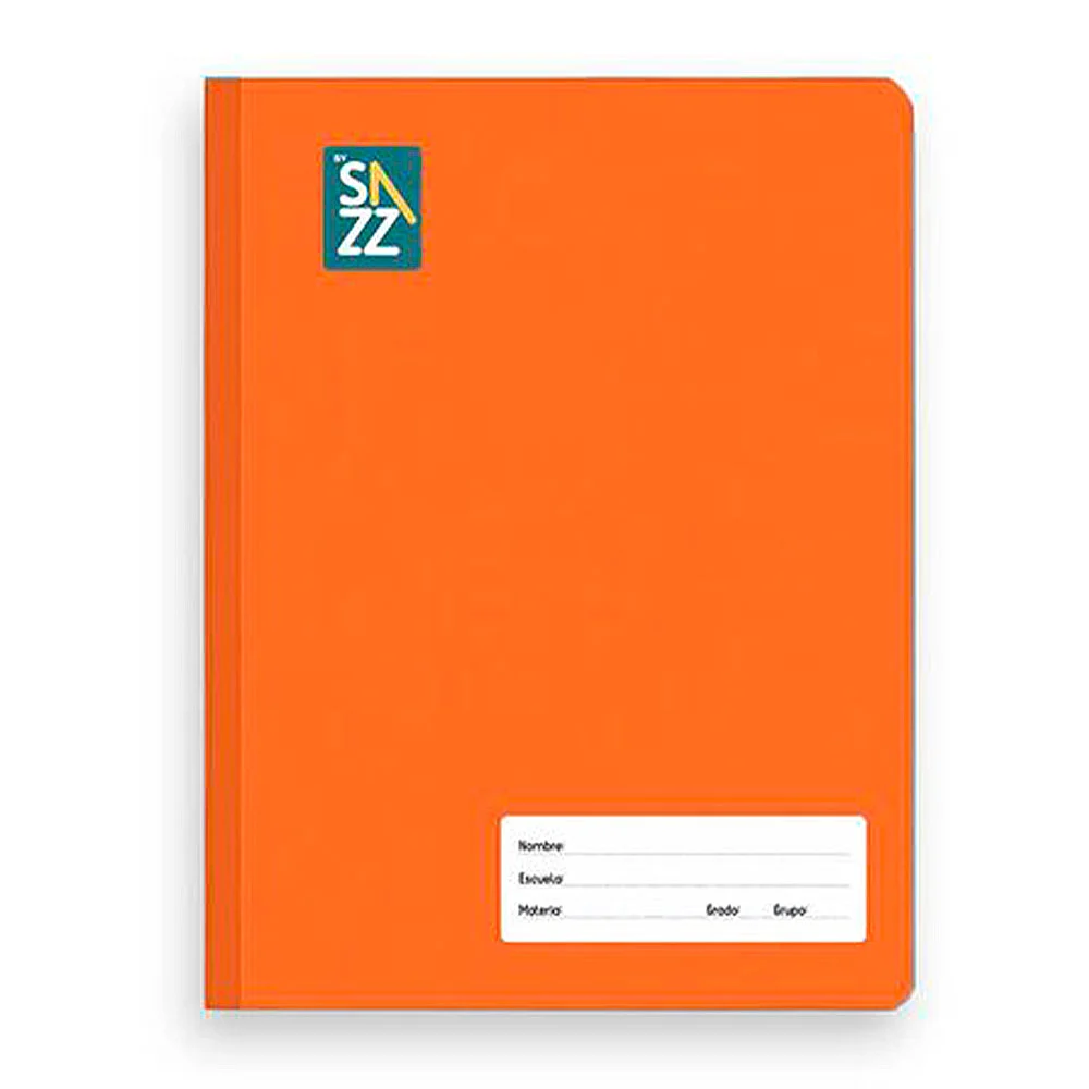 Cuaderno profesional sazz cosido con 100 hojas con cuadro grande, con hojas educativas, variedad de colores / 188101 / 933301 / tamaño profesional 20x26 cm