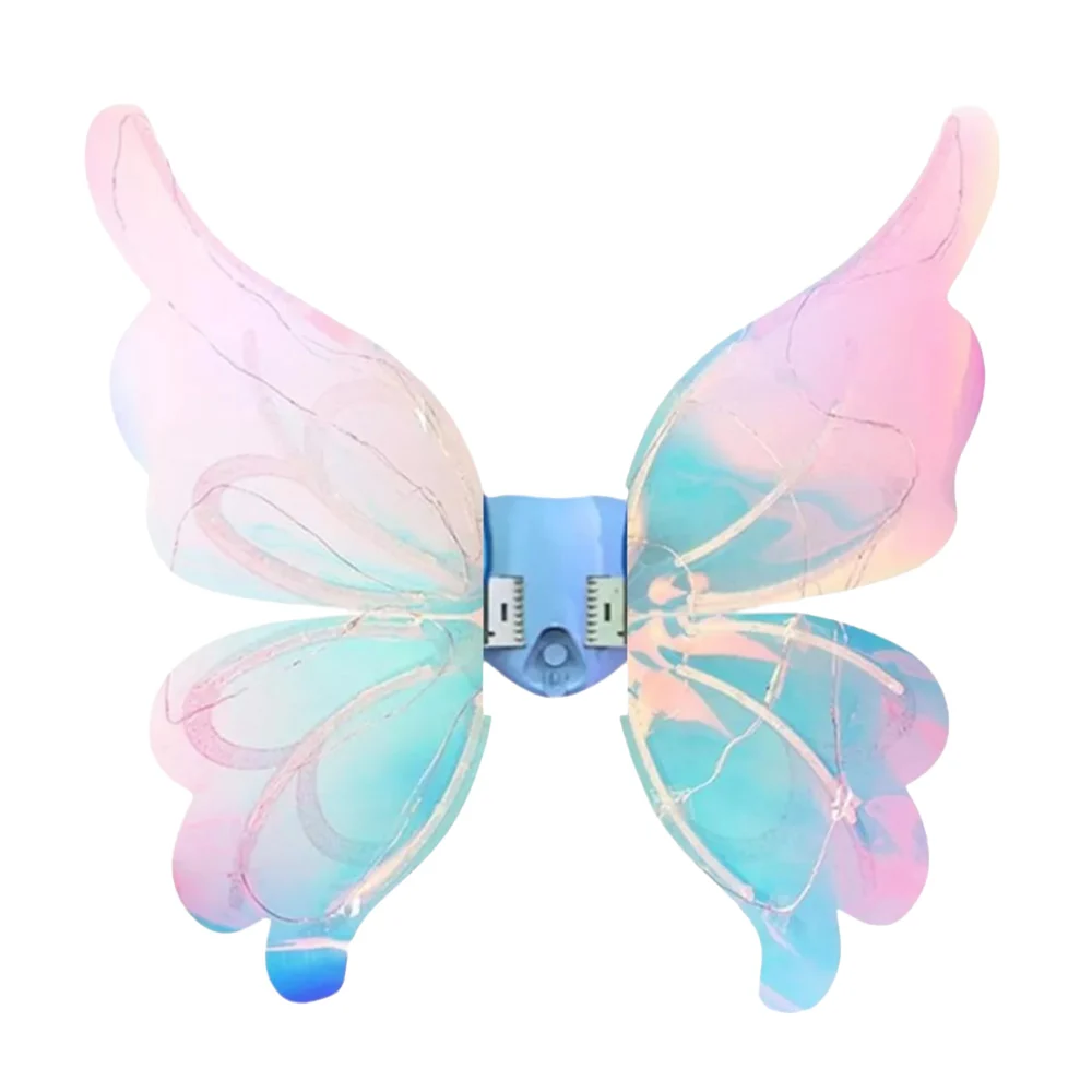 Alas de mariposa con luces led y movimiento, variedad de colores / fantasy fairy wings / 949-117a