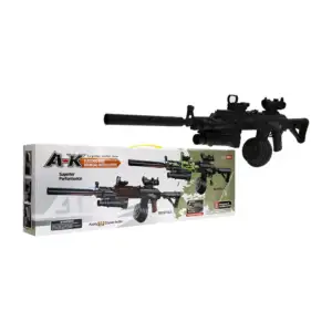 Pistola rifle a-k color negro con doble modo de uso para lanzar bolit…