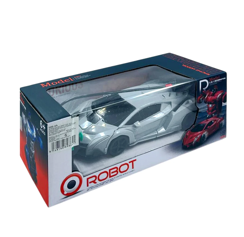 Carro deportivo 2 en 1 transformable a robot con control remoto, variedad de colores / robot deformation