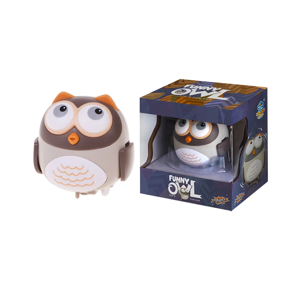 Juguete pequeño eléctrico con movimiento en forma de animales, 7cm / funny owl / funny beetle / 9903c