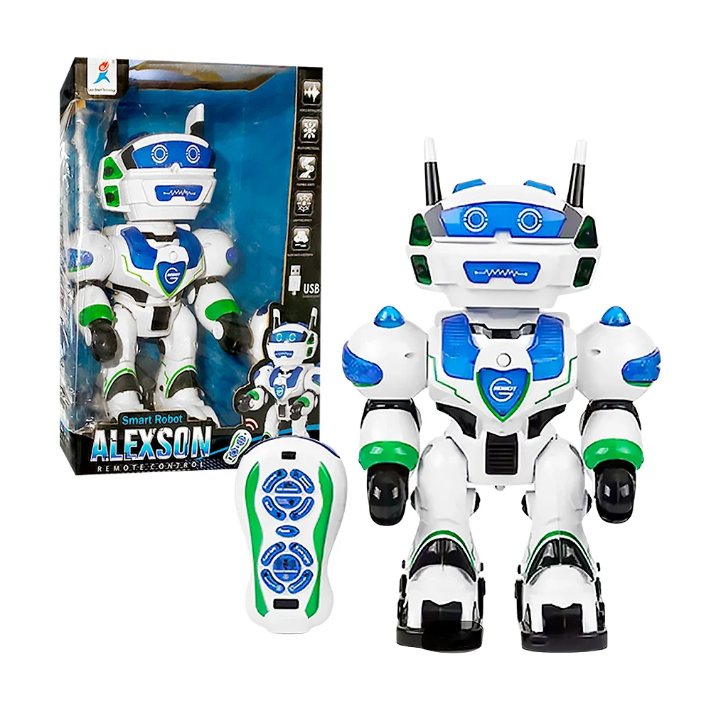 Robot móvil interactivo de juguete con luz, sonido y control remoto / alexson