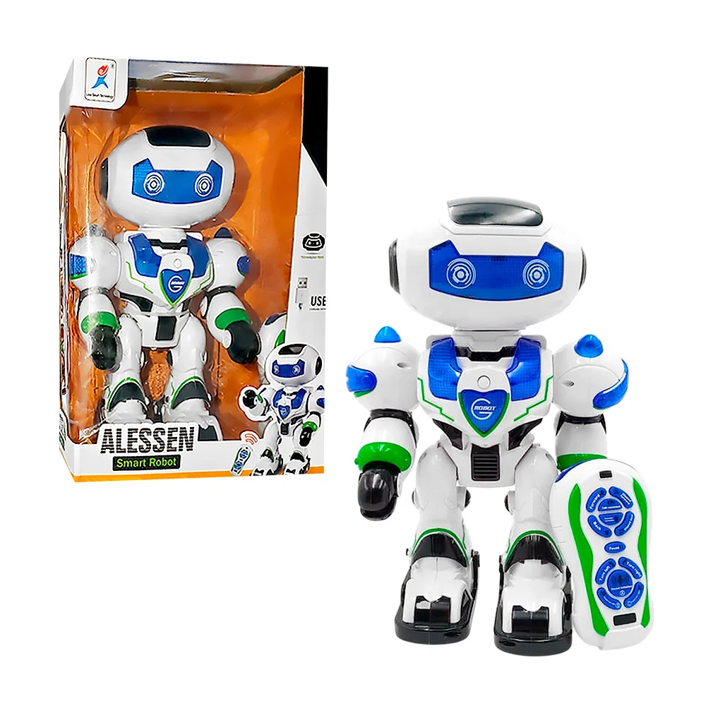 Robot móvil interactivo de juguete con luz, sonido y control remoto / alessen