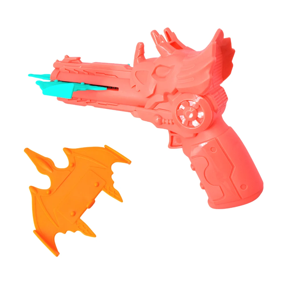 Pistola con forma de dinosaurio triceratops lanza aviones en forma de terodáctilo, variedad de colores / 998-132a