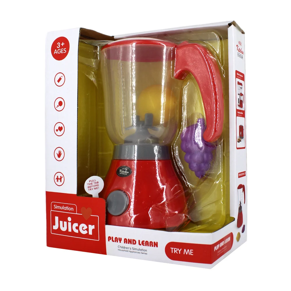 Licuadora de juguete con 2 piezas de fruta / simulation juicer