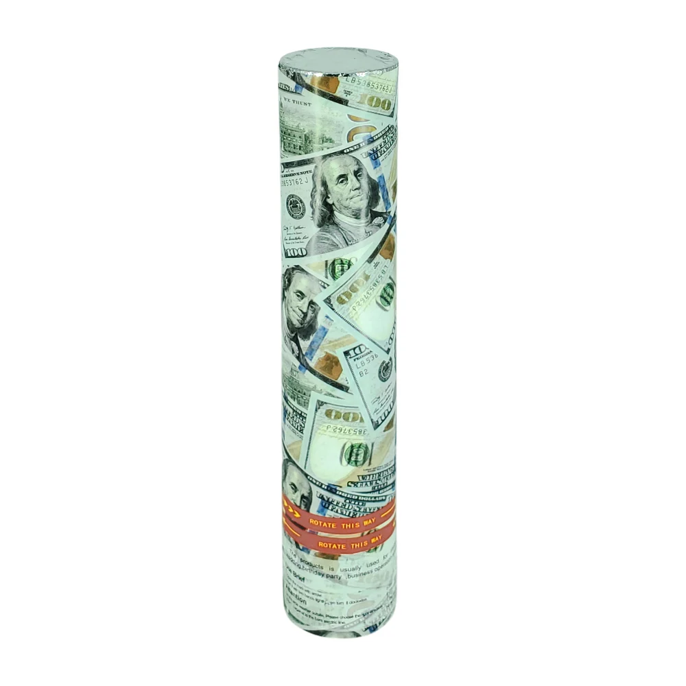 Bazuca cañón de 30cm lanza confeti en forma de billetes dólares / bt-621-30 / yl-03