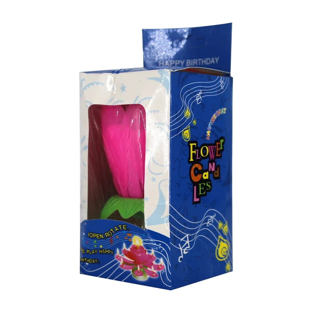 Vela para fiesta en forma de flor expansible y rotativa con activación por calor flower cand les / a-199 / X204 / vela-11 / bt-v02a