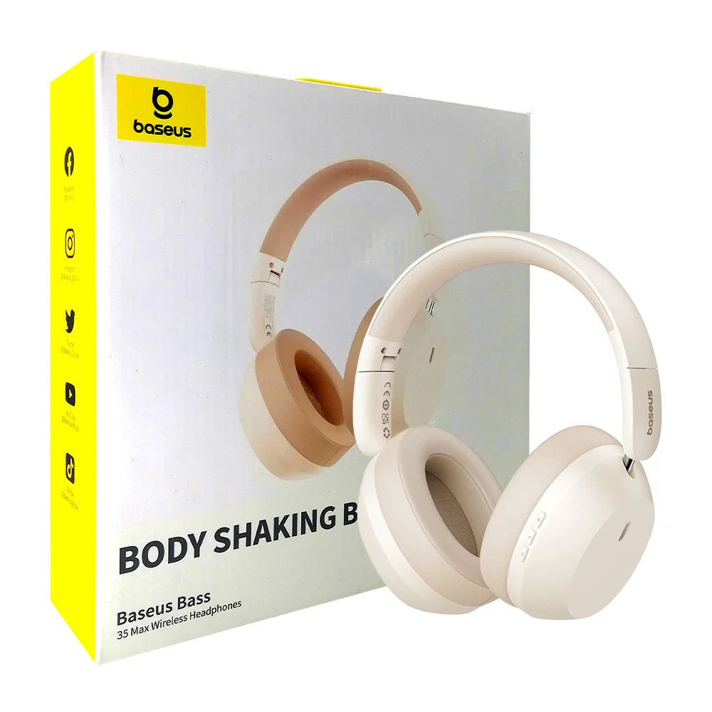 Audífonos diadema plegable inalámbrica baseus + cable auxiliar, variedad de colores / 35 max / a00070800221-00