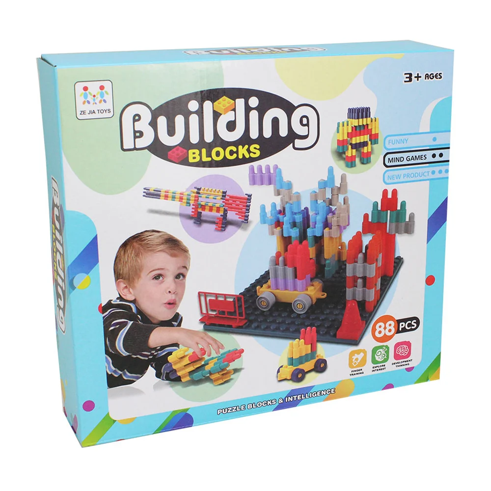 Juguete educativo infantil de bloques para construcción con 88pcs para varias figuras / building blocks / a139-90