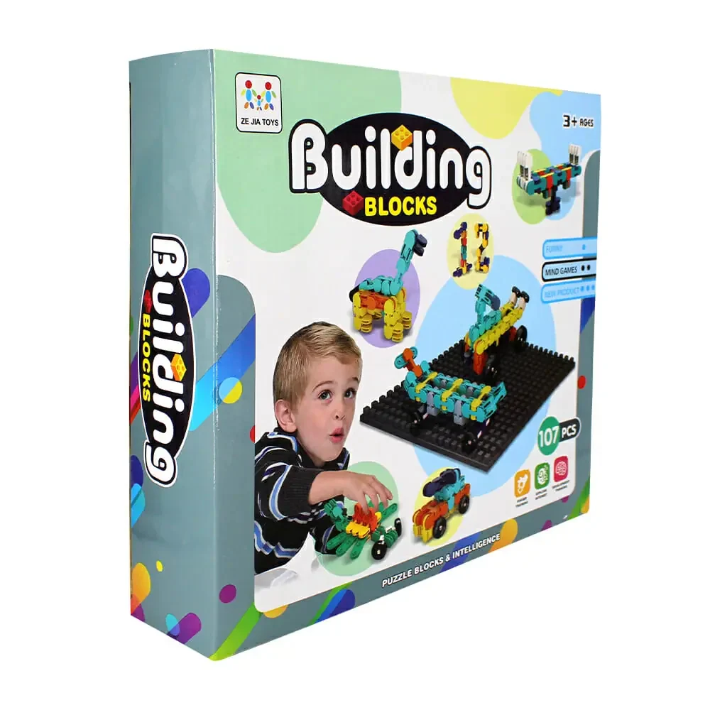 Juguete educativo infantil de construcción con 107pcs ensamblables para variedad de formas / building blocks / a139-93