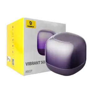 Bocina pequeña bluetooth baseus en forma cilíndrica translúcida, vari…