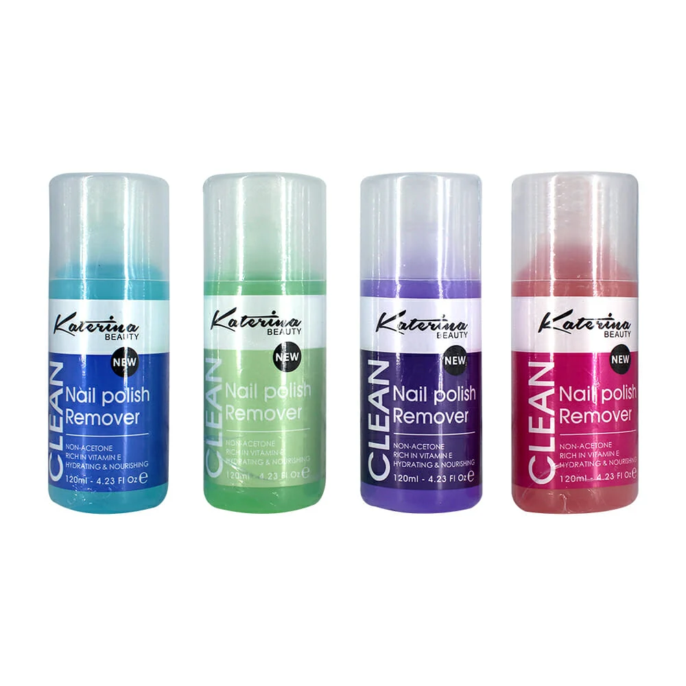 Removedor líquido hidratante katerina beauty quitaesmalte sin acetona para uñas, variedad de colores / rw03