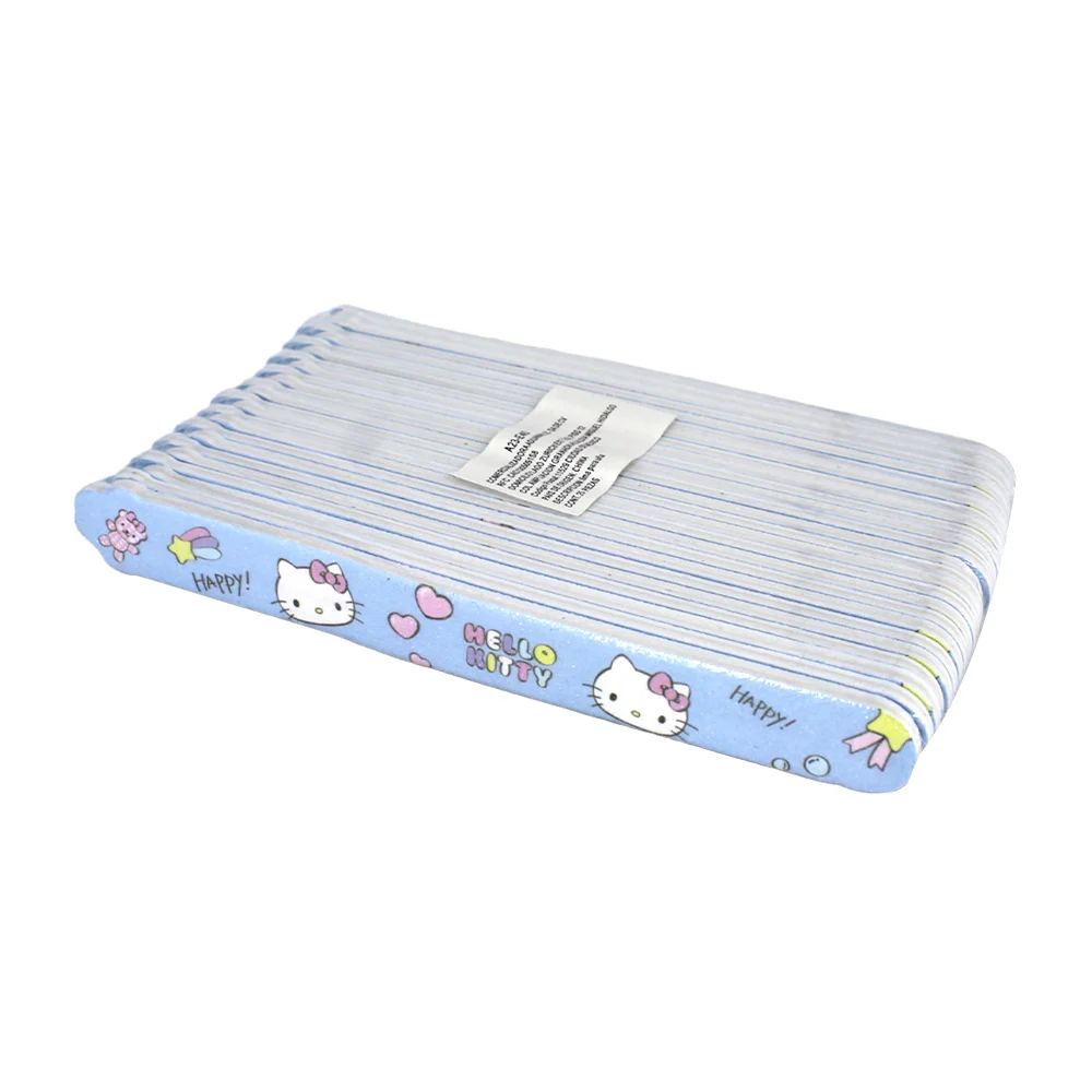 Paquete 25 limas grandes para uñas con estampado de hello kitty, variedad de modelos / a23-e40